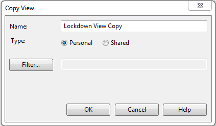 Tracker's Copy View Dialog