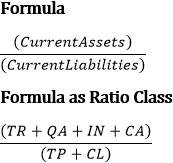 The formula for liquidity ratio L1