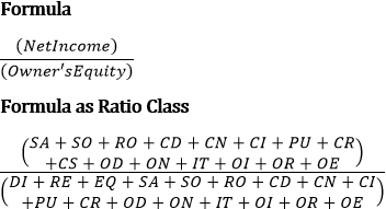 The formula for profitability ratio P4