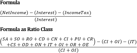 The formula for coverage ratio C6