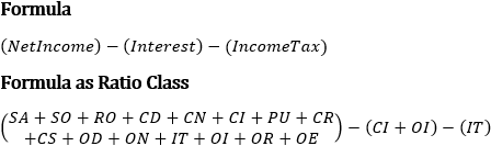 The formula for coverage ratio C5