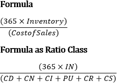The formula for activity ratio A4