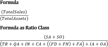 The formula for activity ratio A8