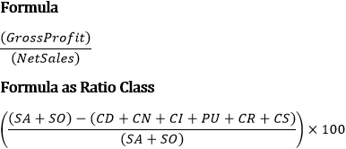 The formula for profitability ratio P1