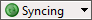 A green SmartSync icon with the word 'syncing' in the SmartSync section of the Working Papers Status bar