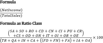 The formula for profitability ratio P2